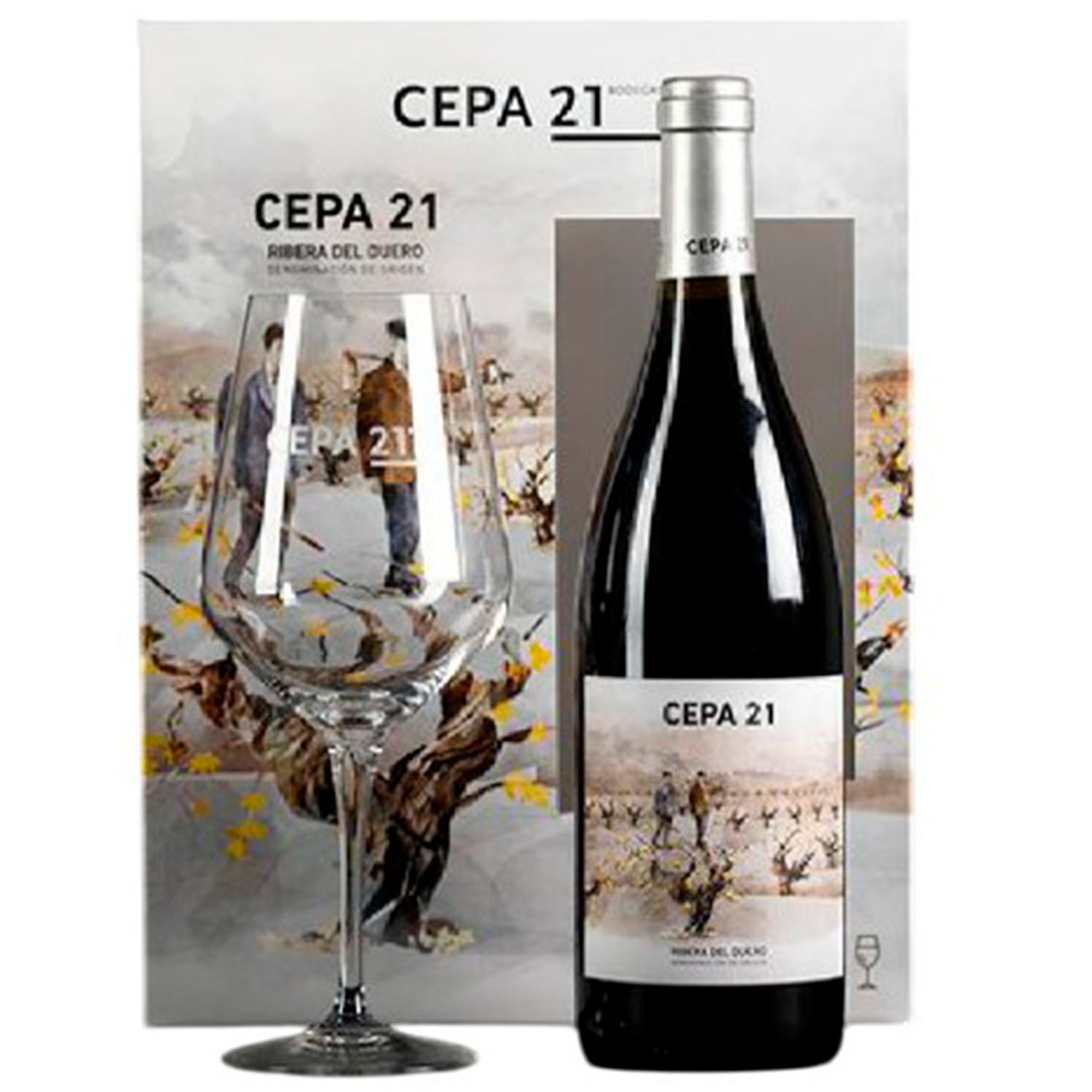 Cepa 21 | Estuche de 1 botella + 1 copa 16.98