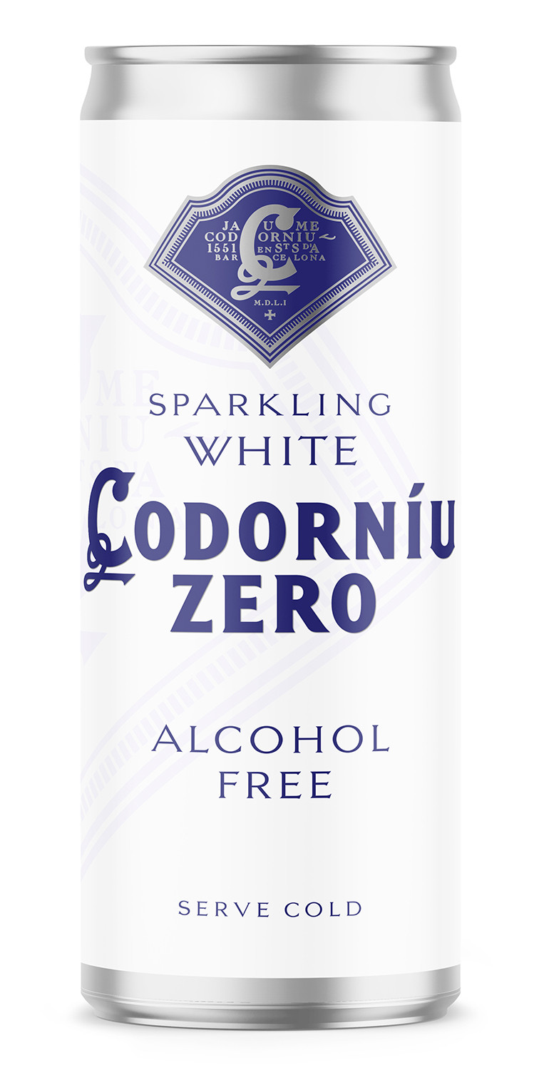 Lata del espumoso sin alcohol Codorníu Zero Sparkling White