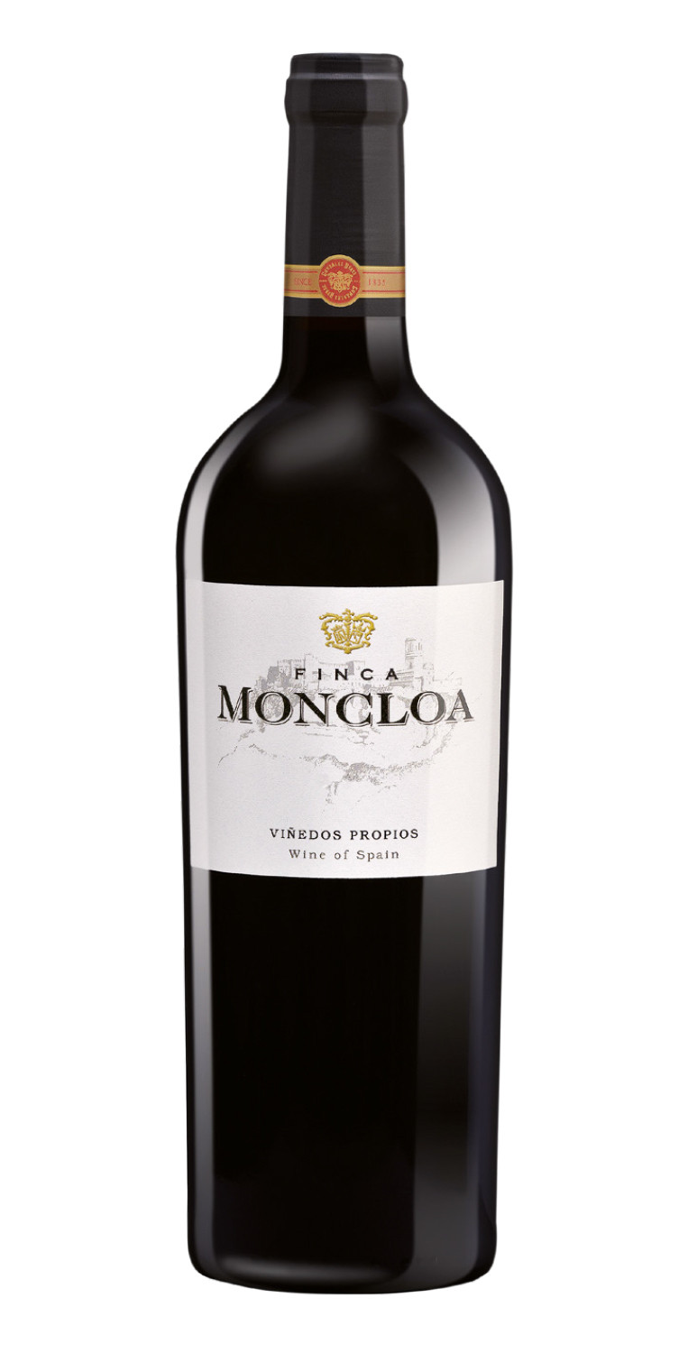 Botella del vino tinto Finca Moncloa 2019