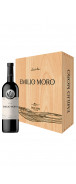 Estuche de madera con 3 botellas del vino tinto Emilio Moro