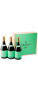Tres botellas de Viña Monty Graciano 2016 con su estuche de madera